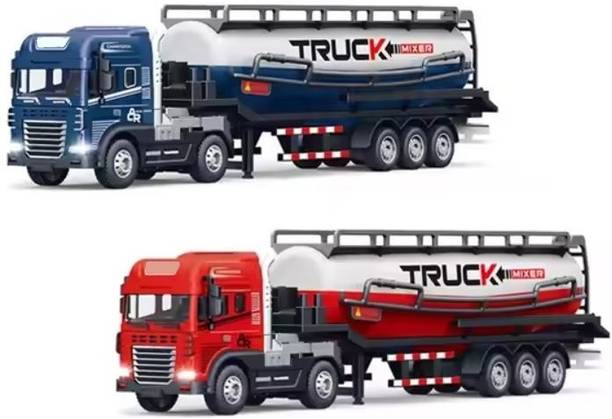 Sarnav Die Cast Alloy Container Truck Toy with Pull Back Action