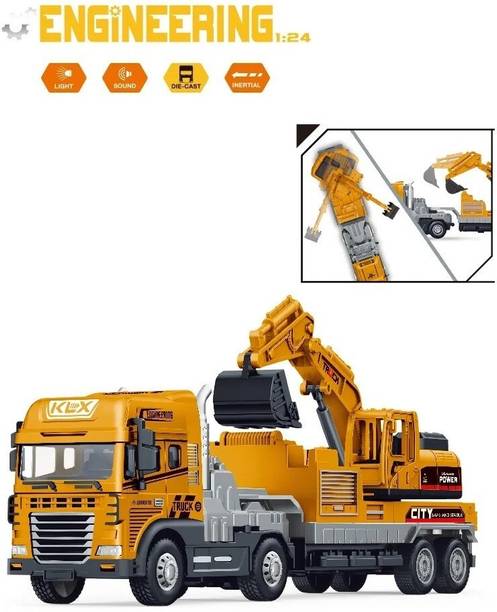 Devdhan Metal Die-Cast Construction Toys, Big JCB Truck Toys, JCB Toy, Lights & Sound