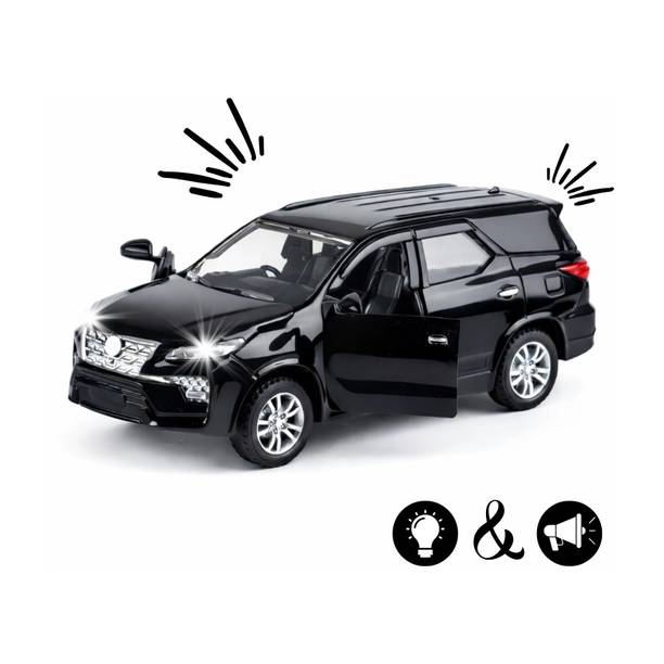frendo Light & Sound Elite Cruiser SUV Toy Car Pull back Action Fortu Black