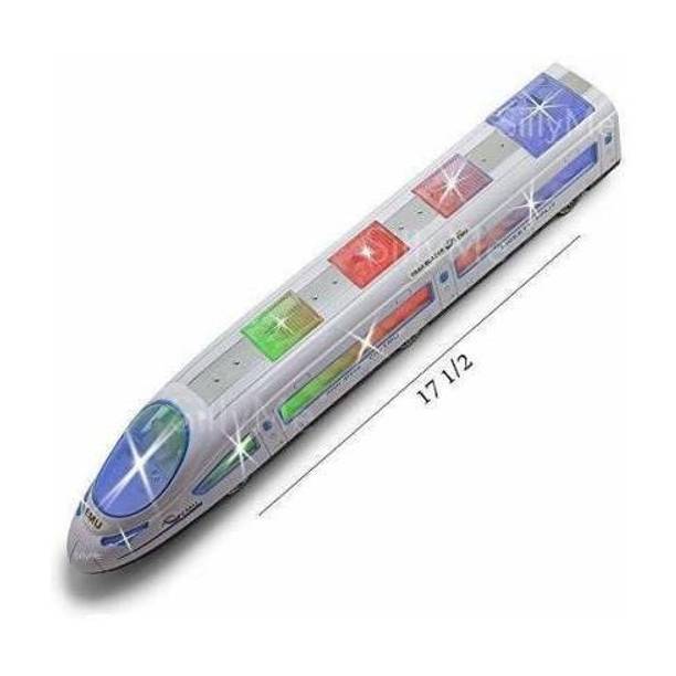 Kidz N Toys Bump and Go High Speed Bullet Train Toy - 3D Lighting and Musical Fun Sounds