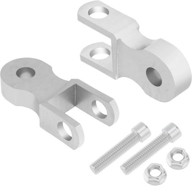 carfrill Motorcycle Height Extension Shock Absorber With Screws (Silver) Shock Absorber