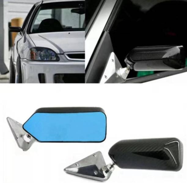 Auto MT Car Side Mirror ABS Carbon F1 Style Rearview Blue Surface Metal Bracket Mirror Car Flywheel
