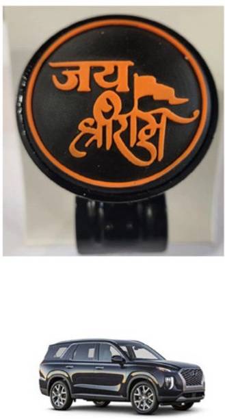 Crikzen VK05 Metal Car Steering Knob (Black, Orange) Vehicle Steering Wheel For Cars