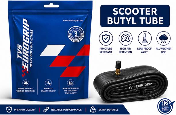 TVS Eurogrip Butyl 3.50-10 Schrader Valve Tire Tube