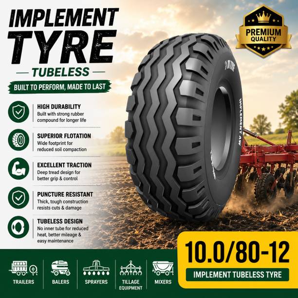 VK TYRE 10.0/80-12 12PR IMPLEMENT AW Tyre 4 Wheeler Tyre