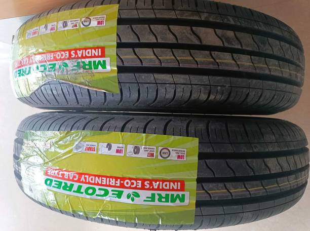 MRF 165/80R14 85T ECOTRED TUBELESS TYRE SET OF 2 TYRE 4 Wheeler Tyre
