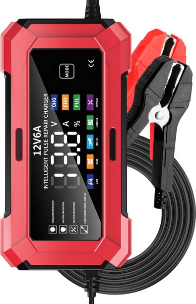 REHTRAD Fully Automatic Car Battery Charger 7A 6/12V, Suitable for Most Battery Types Vehicle Tool Kit