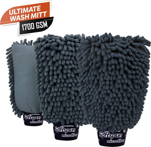सॉफ्टस्पन माइक्रोफाइबर व्हीकल वाशिंग हाथ के दस्ताने