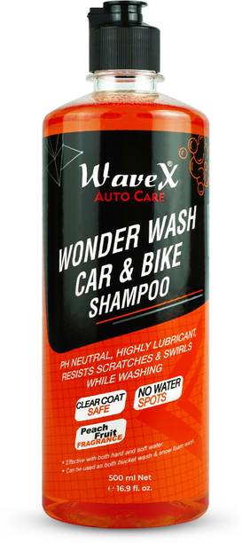 Wavex Wonder Wash Car Shampoo (500ml) pH Neutral Formula - Honey Thick, Luxurious Suds That Always Rinses Clean - Ultra Slick Formula That Wont Scratch or Leave Water Spots, Peach Fruit Fragrance Car Washing Liquid