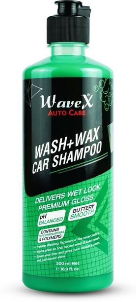 Wavex Wash and Wax Car Shampoo 500ml Gives Wet Look Shine,Buttery Smooth Feel, pH Neutral - Leaves no Water Spots Car Washing Liquid