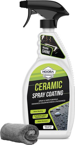 Hoora Ceramic Coating Spray 650ml for Car & Bike with Free Cloth(Pack of 1) Car Washing Liquid
