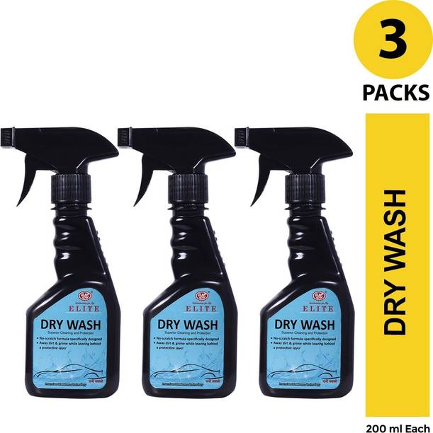 UE Elite Car & Bike Dry Wash Shampoo-200 ml (Pack of 3) Car Washing Liquid