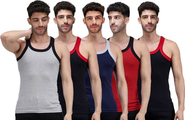 AMUL COMFY Pack of 5 Men Vest
