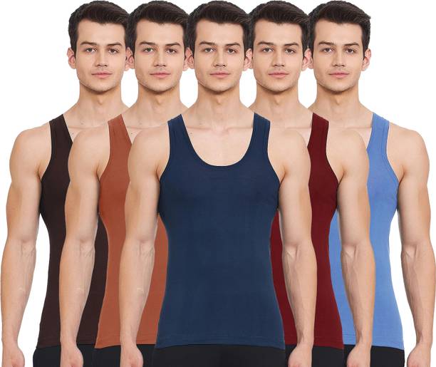 AMUL COMFY Pack of 5 Men Vest