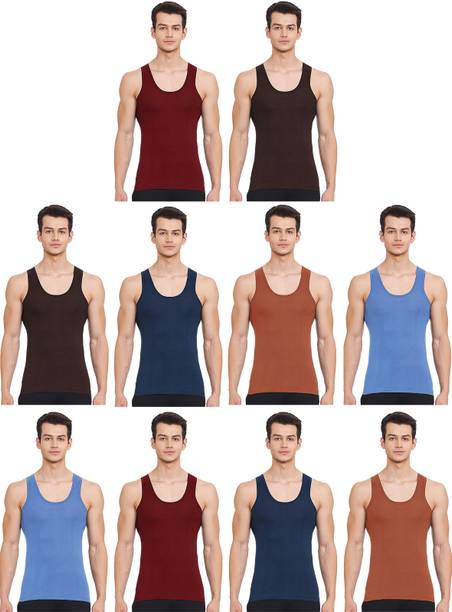 AMUL COMFY Pack of 10 Men Vest