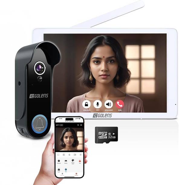 GOLENS DB1 Smart WiFi Doorbell | 8"HD Screen | 2-Way Talk | Motion Detect | App Support Video Door Phone