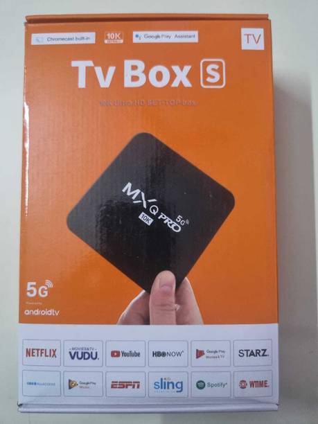 MXQ Android 15 4GB RAM/32GB ROM 64Bit Quad Core Wi-Fi UHD 10K 1080P Smart TV Set Top 100 inch DVD Player