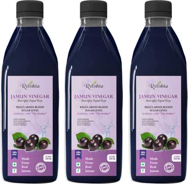 Relishta Jamun Vinegar with Mother Vinegar (Pack of 3) Vinegar
