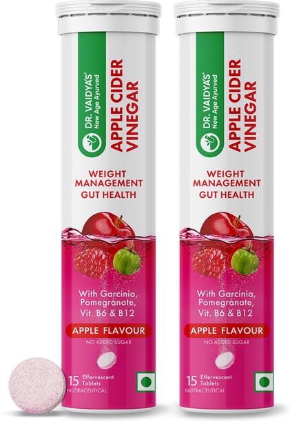 DR. VAIDYA'S Apple Cider Vinegar Effervescent Tablets - For Weight Loss & Easy Digestion Vinegar