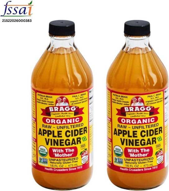 BRAGG Organic Apple Cider Vinegar with the Mother, Raw and Unfiltered, fl oz 16 Vinegar