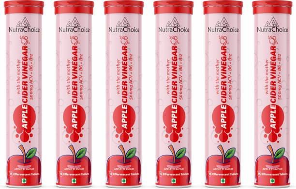 NutraChoice Apple Cider Vinegar with Mother -90 Effervescent Tablets for Weight Loss Vinegar