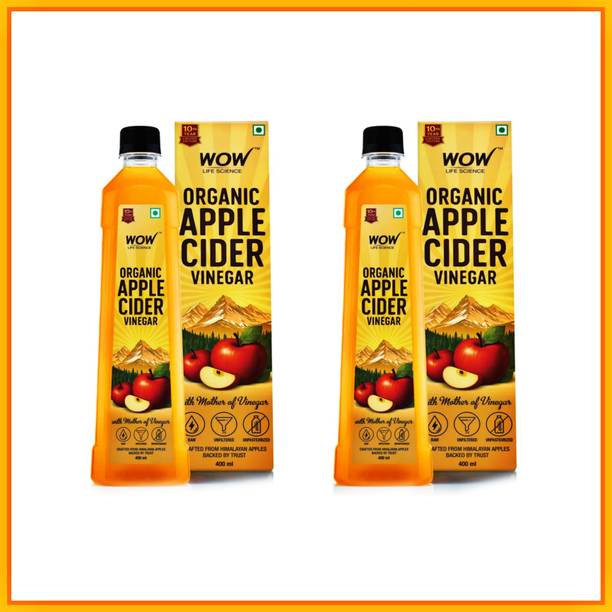 WOW Organic Apple Cider Vinegar - with strand of mother - not from concentrate Vinegar 400ML Vinegar