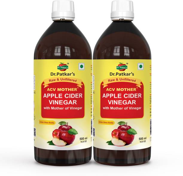 Dr. Patkar's Apple Cider Vinegar 500ml | Unfiltered Unpasteurized and Undiluted Vinegar
