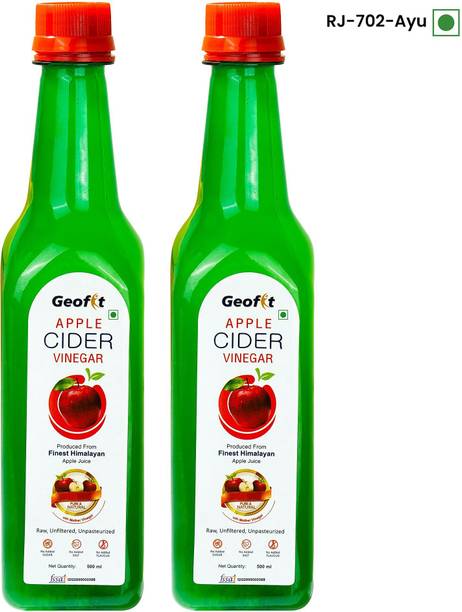 GEOFIT Pure Apple Cider Vinegar- Natural, Raw & Unfiltered Weight Loss & Fitness Boost Vinegar