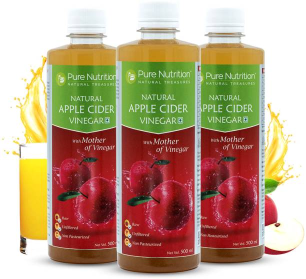 Pure Nutrition Apple Cider Vinegar with Mother Raw & Unfiltered| Detox, Weight Loss & Digestion Vinegar
