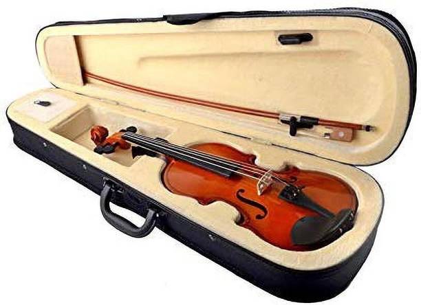 SG MUSICAL (Imported) Acoustic Violin (4/4, Maroon Brown) Handmade Instrument Behala 4/4 Classical (Modern) Violin
