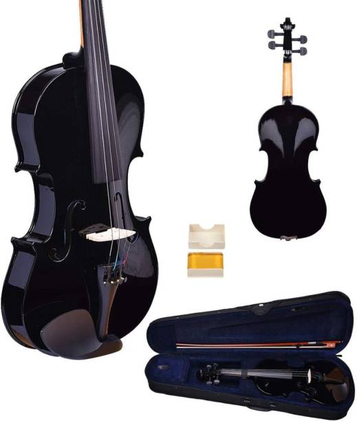 Mocking Bird Full Size Acoustic Violin with Bow, Rosin & Carrying Case For Beginners Adults 4/4 Semi- Acoustic Violin