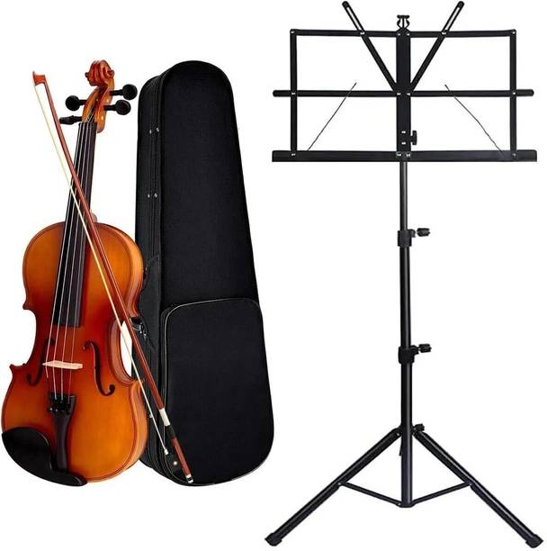 IMAGINEA 4/4 Violin with Notation Stand, Bow, Rosin, Case Musical Instrument for Beginner 4/4 Semi- Acoustic Violin