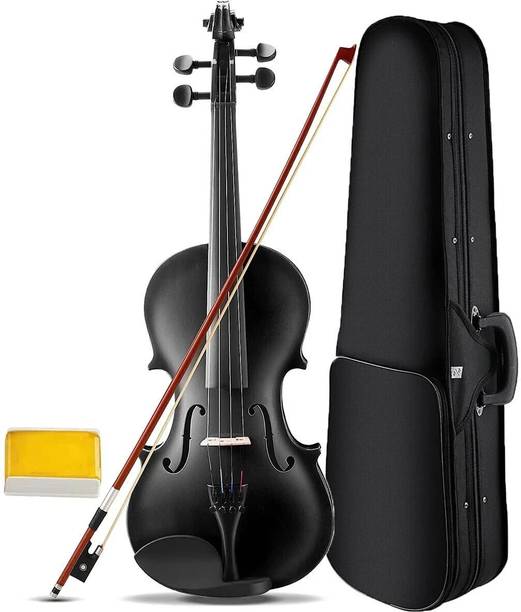AMG Music 4/4 Violin with Bow ,Rosin and Harde Case Violin for Beginners Professional Kids 4/4 Semi- Acoustic Violin