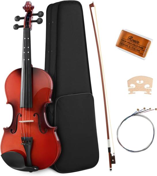 Mocking Bird 4/4 Violin For Beginners with Bow, Rosin, String, Hard Case Musical Instrument 4/4 Semi- Acoustic Violin