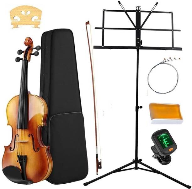 Urban Infotech 4/4 Full size Violin Set, Solid Violin for Beginners with Hard Case & Notation 4/4 Semi- Acoustic Violin