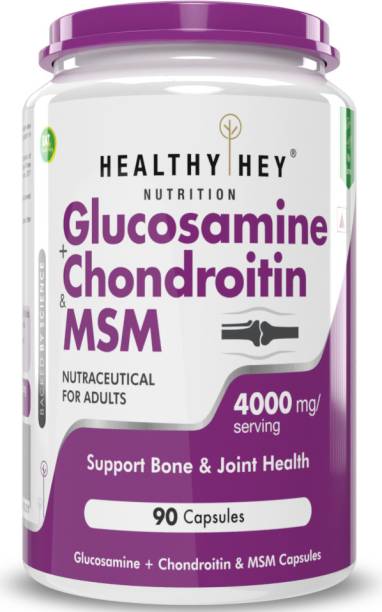 HealthyHey Nutrition Glucosamine Chondroitin & MSM for Cartilage Support Extra Strength
