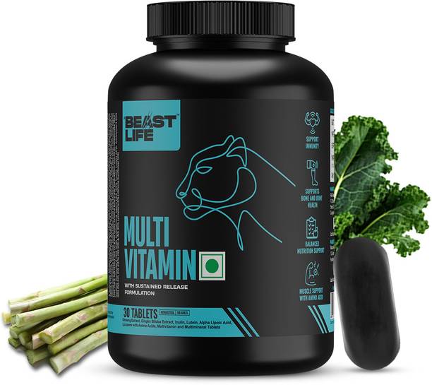 BeastLife Multivitamin For Men & Women With Ginseng Extract, 13 Vitamins & 10 Minerals