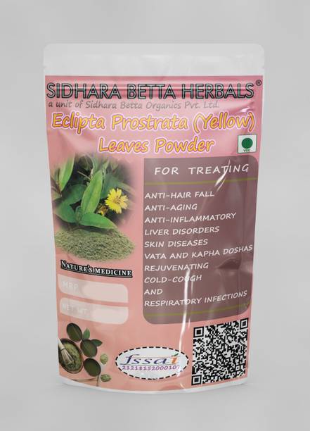 SIDHARA BETTA HERBALS Eclipta Prostrara Leaves Powder | Yellow Bhringraj Leaves Powder