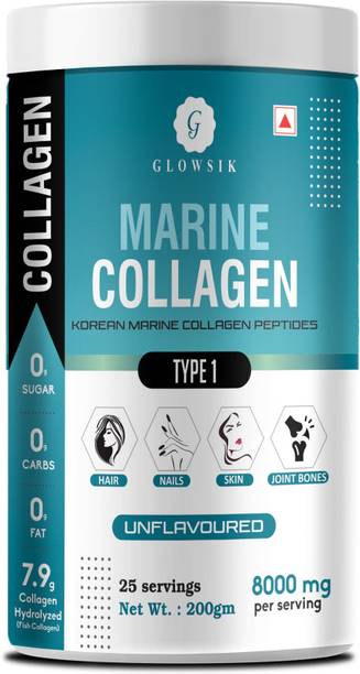 G GLOWSIK Korean Marine Collagen Powder Hydrolyzed Collagen for Glow & Healthy Skin , Hair
