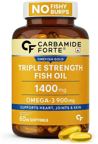 CARBAMIDE FORTE Fish Oil Omega 3 Capsules Triple Strength 1400Mg Fish Oil Capsules
