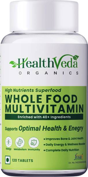 Health Veda Organics Whole Food Multivitamin for Men and Women with 40 ingredients