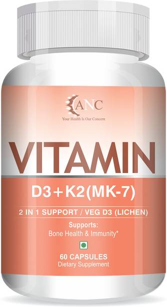 ANC K2 MK7 Plant Based Supplement Lichen Source with Vitamin Menaquinone