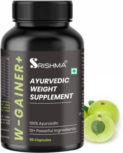 Srishma W-Gainer+ Capsules Protein Boost for Gainers | Weight Gainers | Mass Gainers