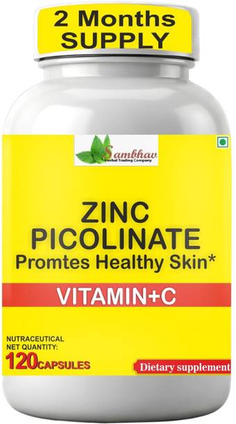 Sambhav Zinc Picolinate with Vitamin C Capsules for Immunity, Skin & Wellness Support