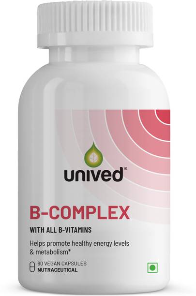 Unived Organic Whole Food Complete B-Complex, Vitamins B1, B2, B3, B6, B9, 60 Capsules