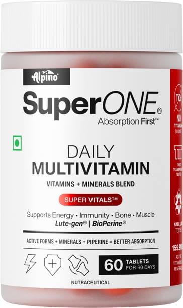 ALPINO SuperONE Daily Multivitamin Tablets | Vitamins & Minerals | 60 Tablets
