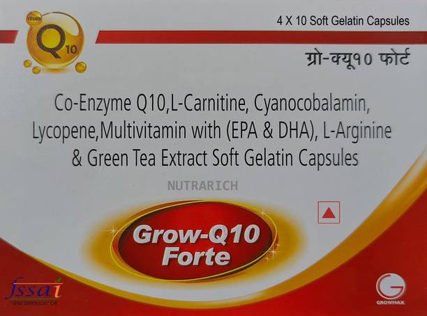 NUTRARICH Grow-Q10 Forte Co-Enzyme Q10 Multivitamin Energy, Heart, Joint Health