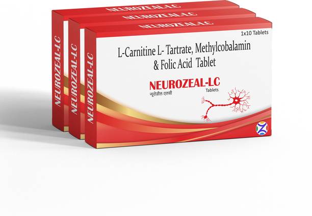 Zeal Pharmacure L-Carnitine L-Tartrate, Methylcobalamin(B12) & Folic Acid | Neurozeal-LC