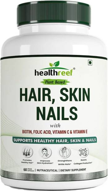 healthreef Plant-Based Hair, Skin, Nails Supplement to Promote Natural Beauty and Vitality