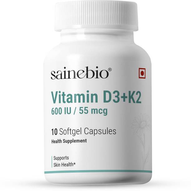sainebio Vitamin D3 + K2-600 IU D3 & 55 mcg K2-Bone & Heart Health Support